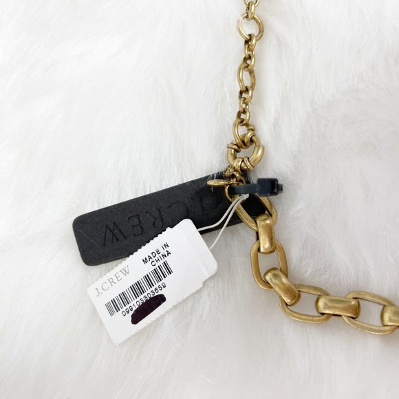 J. CREW Metallic Crystal Triangles Necklace - Picture 6 of 7